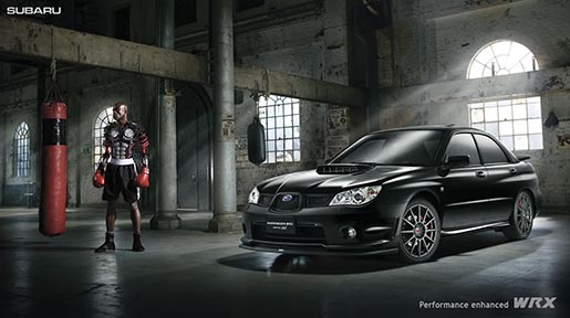 Subaru WRX with bionic boxer