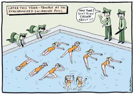 swimming cartoon pictures