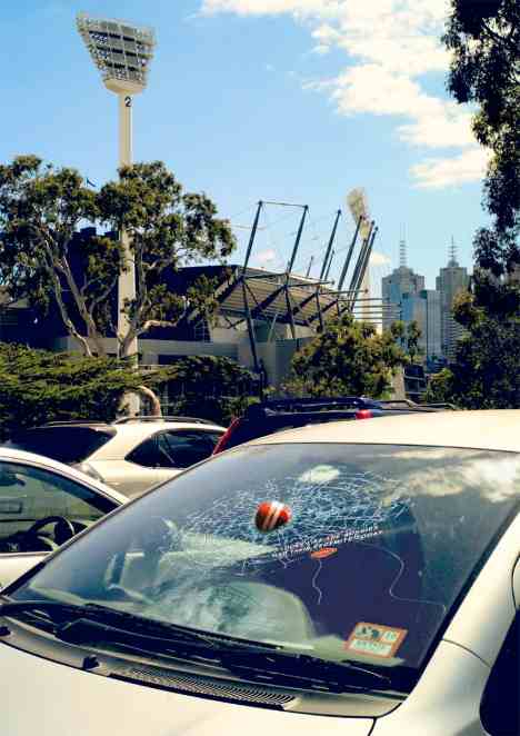 Vegemite ambient car ad in Melbourne
