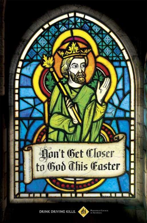 Easter Stained Glass road safety message