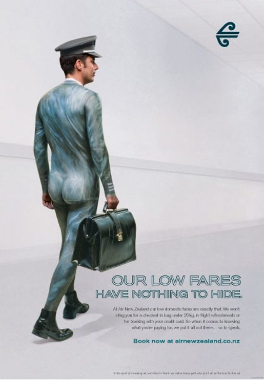 Air New Zealand Nothing To Hide print advertisement