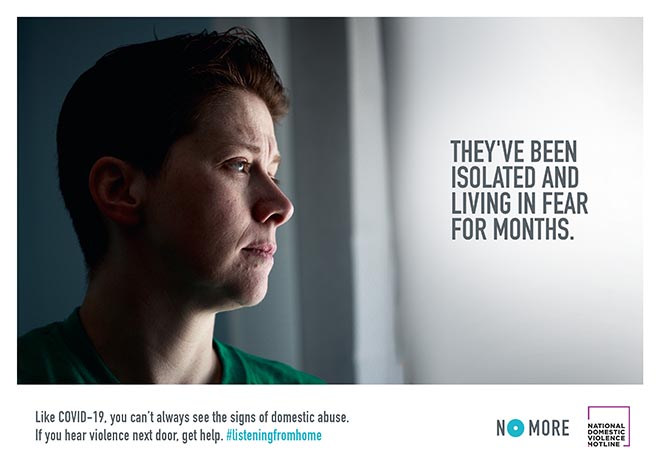 NoMore Domestic Abuse Listening from home Print