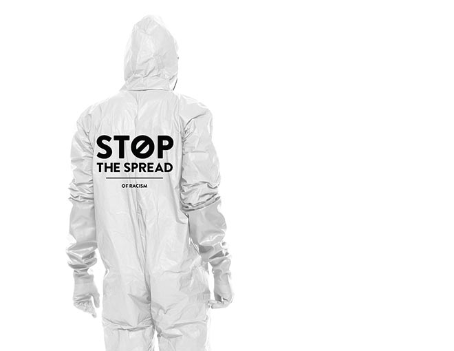 Stop the Spread of Racism hazmat suit