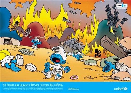 UNICEF Smurfs ad
