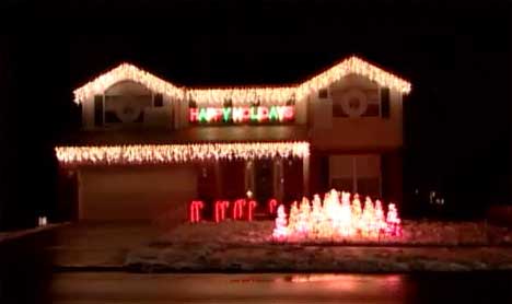 Miller Lite Christmas Lights House