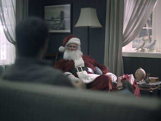 Santa on Emerald Nuts TV Ad