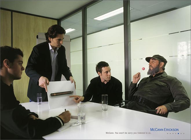 Fidel Castro as a client of McCann Erickson Advertising
