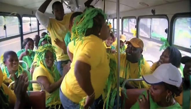 Fans on a bus in Brazil?
