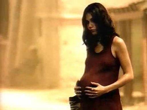 Pregnant woman in France Telecom ad