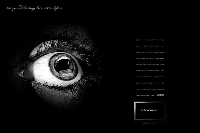 Pioneer Eye print ad