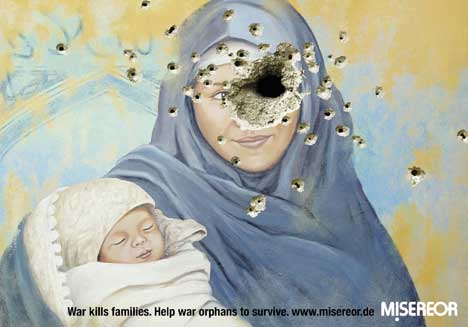 Misereor War Orphans Print advertisement based in Iraq