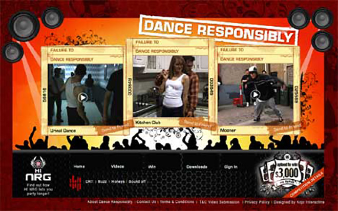 Dance Responsibly Web Site