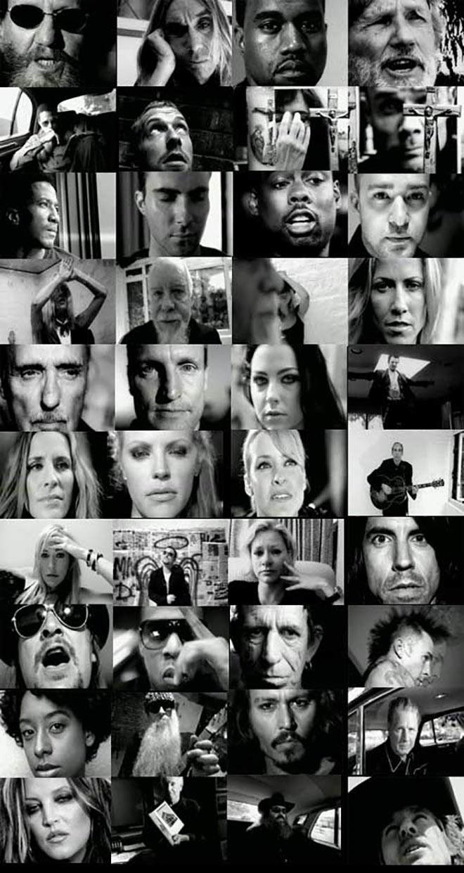 Faces in Johnny Cash God's Gonna Cut You Down music video