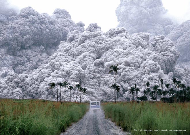 Volcanic Ash in Philippine Daily Inquirer print ad