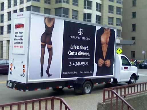 Life's Short Get A Divorce Truck Billboard