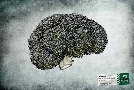 Broccoli in Cycling Australia print ad