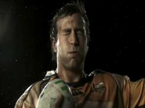 Wallaby holds ball in ITV Rugby World Cup ad