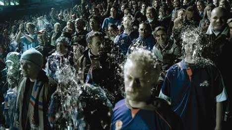 Crowd turns to water after red card in Hyundai A League TV ad