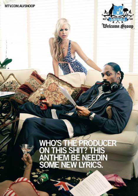 Snoop Dogg in MTV print ad