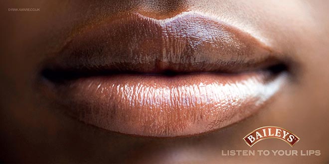 Baileys Glitter Lips print advertisement