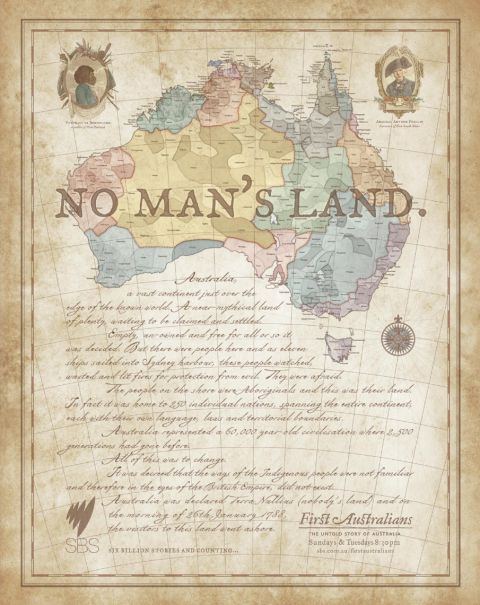 No Man's Land Map SBS First Australians print advertisement