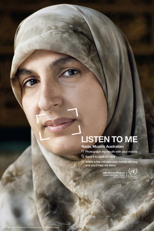 Nada a Muslim Australian woman in UN Voices campaign