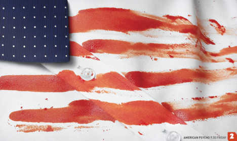 American Psycho Flag print advertisement