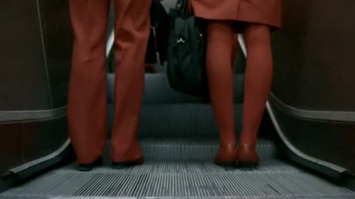 Red legs in Austrian Airlines Symphony commercial