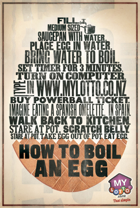 How to boil an egg for Lotto