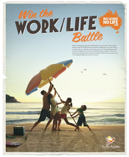 Win the Work/Life Battle in Tourism Australia campaign
