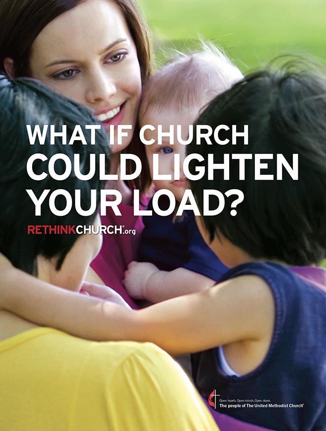 United Methodist Rethink Church print advertisement 10 Thousand Doors