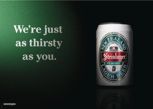 Steinlager We Believe - We're Just as Thirsty As You