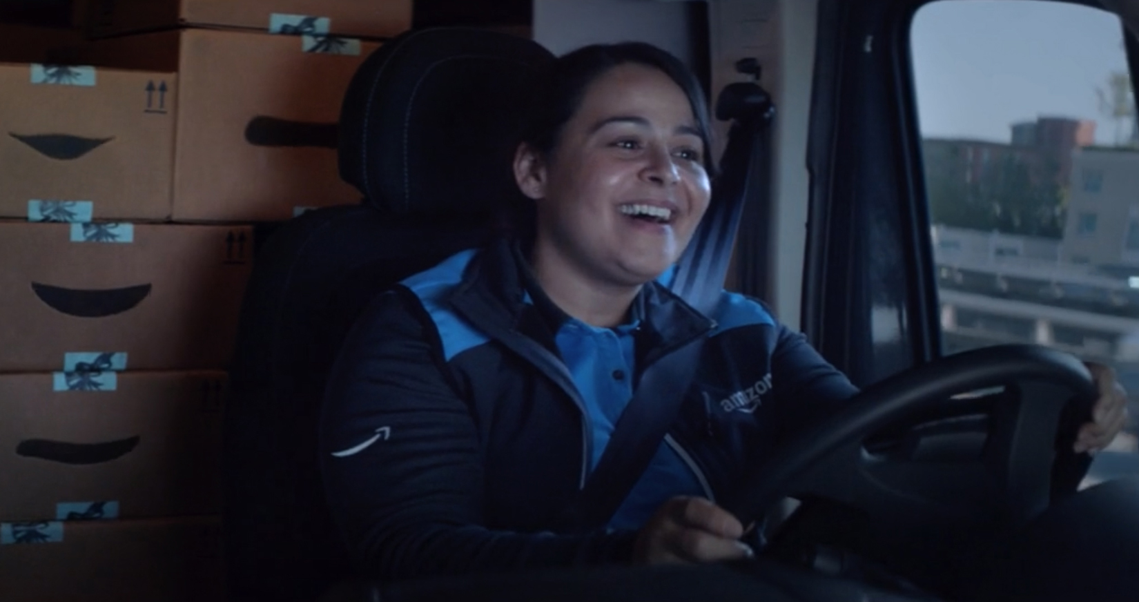 Amazon Driver in Everybody Needs Somebody TV ad