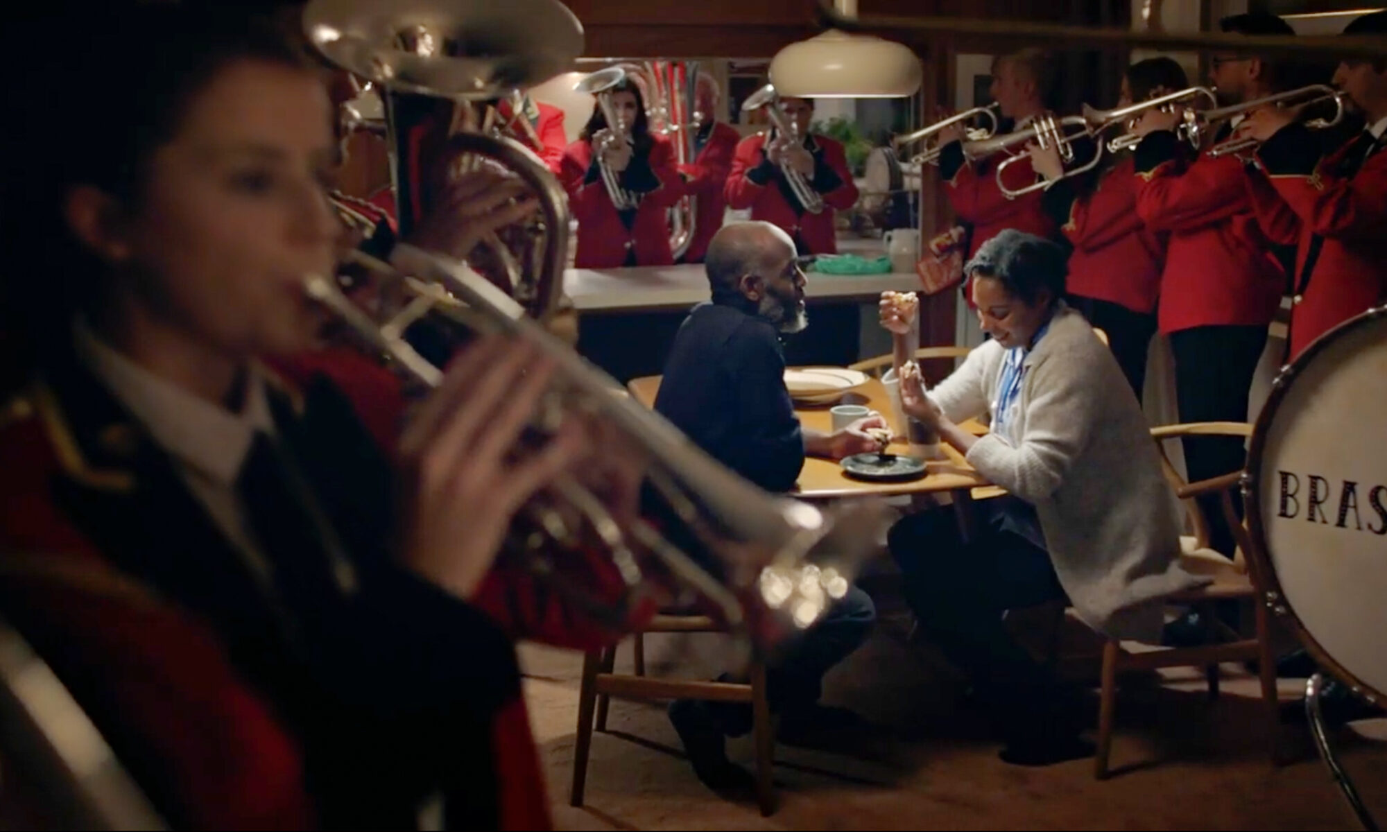 CoOP Not So Silent Christmas brass band in TV advert